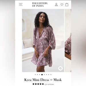 Daughters of India Kyra Mini Dress ~ Musk